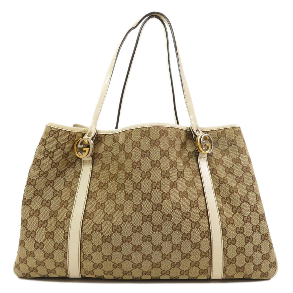 Gucci Bag GG Tote GG White Twins Canvas Beige